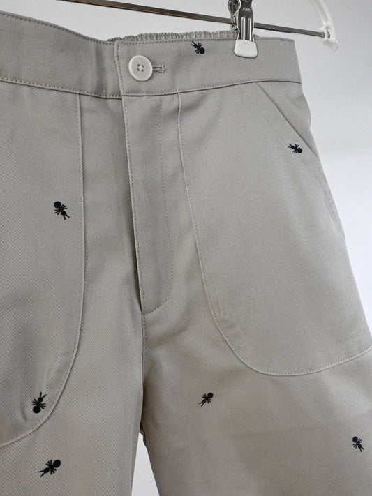 "Ants on your Pants" Work/Play Shorts -  Pearl Grey. Design by HO HOS HOLE IN THE WALL