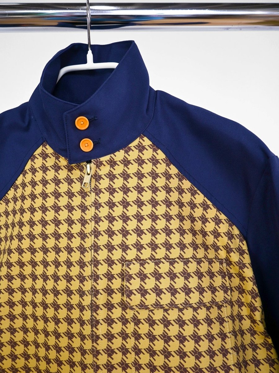 "Beetletooth" print Jacket (SAMPLE/ONE-OFF) - Navy/Honey. Design by HO HOS HOLE IN THE WALL