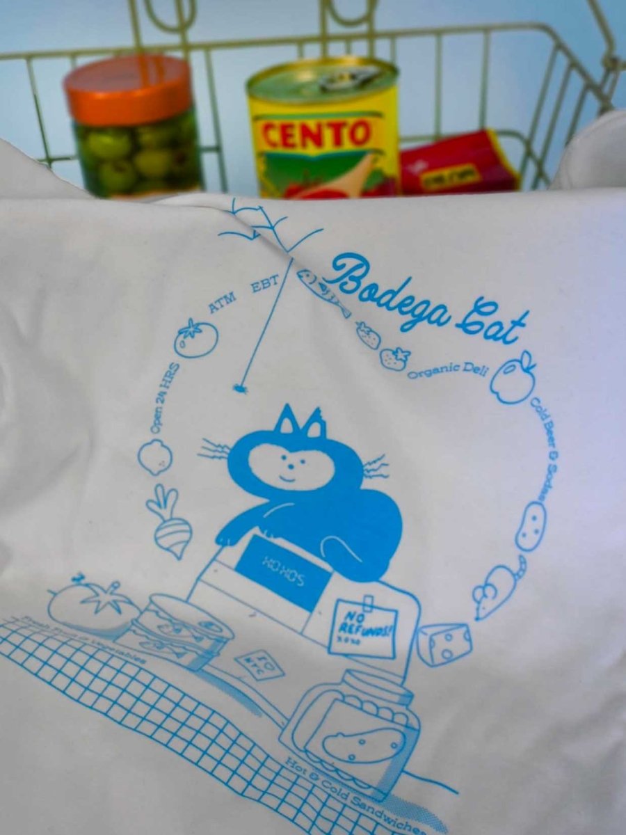 "Bodega Cat" T-shirt. Design by HO HOS HOLE IN THE WALL (BK/NYC)