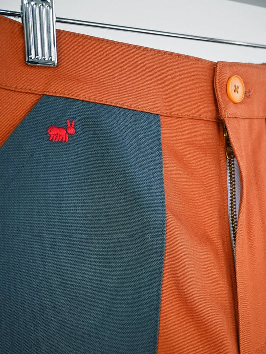 "Red Ant" Shorts -  Sweet Potato/Thunder combo. Design by HO HOS HOLE IN THE WALL