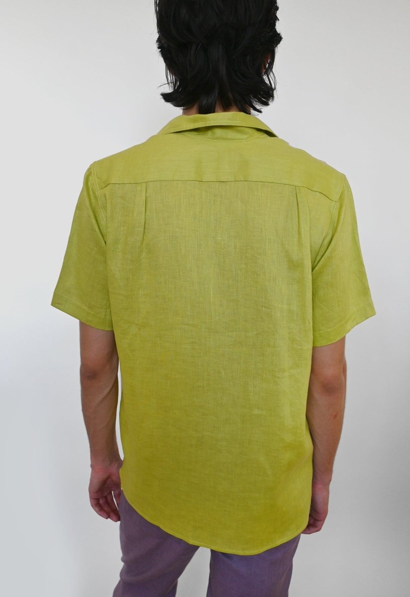 "All Over Fruit" Shirt - Chartreuse Linen