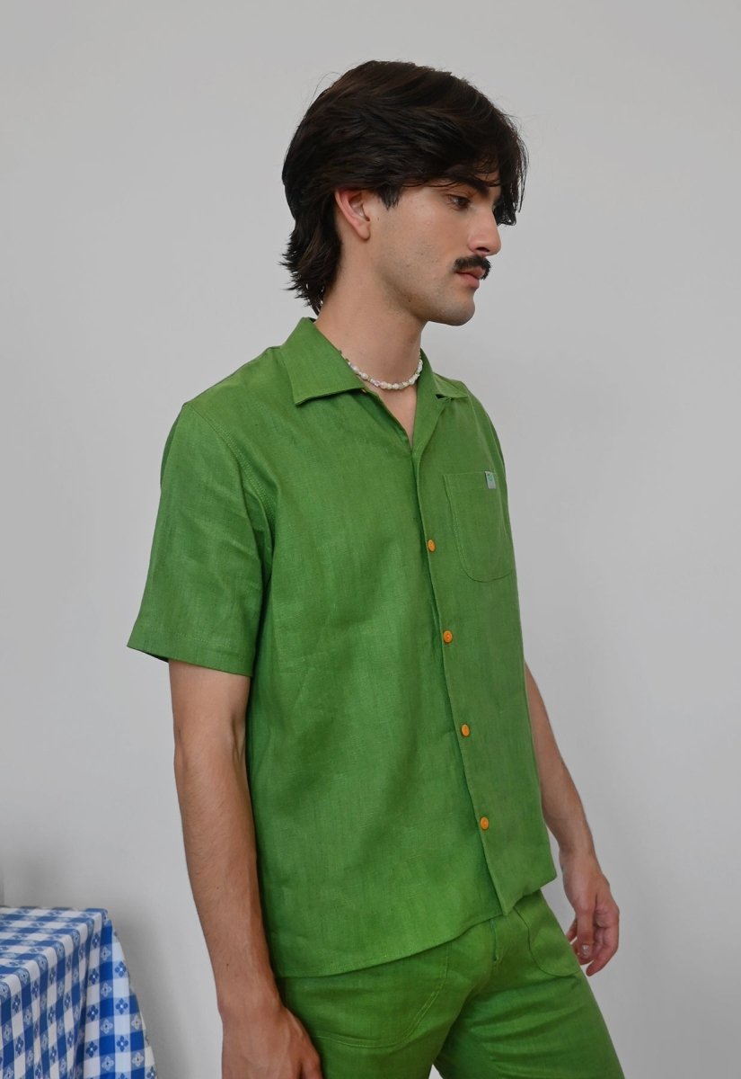 Camisa Botones "Tutti-Frutti" - Verde Plátano